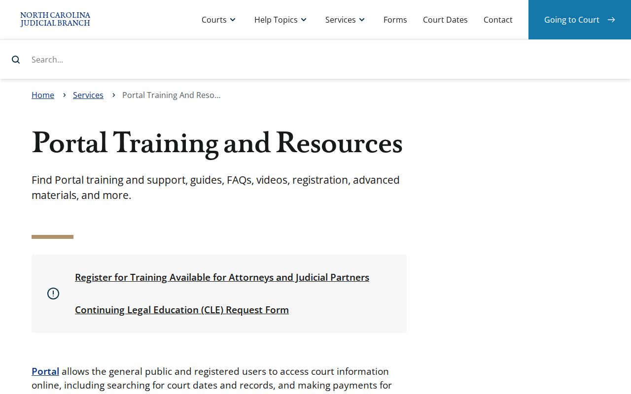 Burke County court case Portal search training