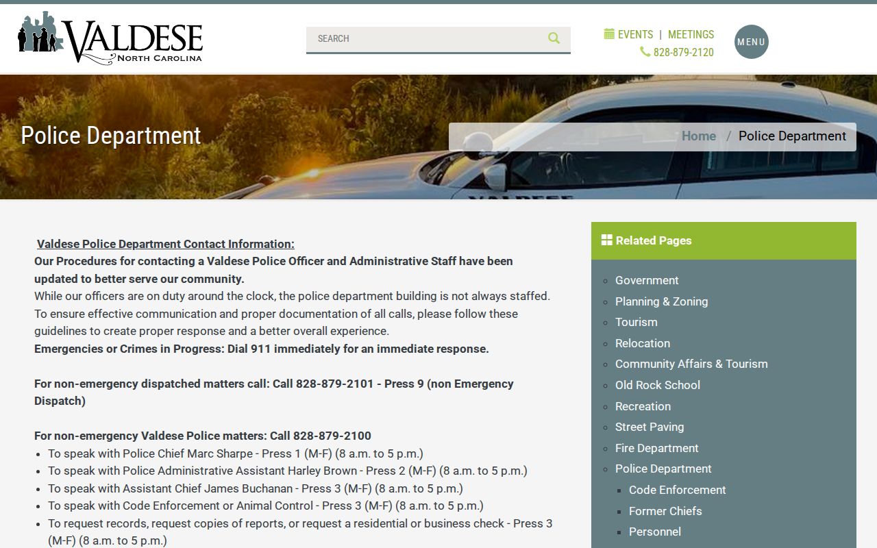 Valdese police channel for Burke County criminal records